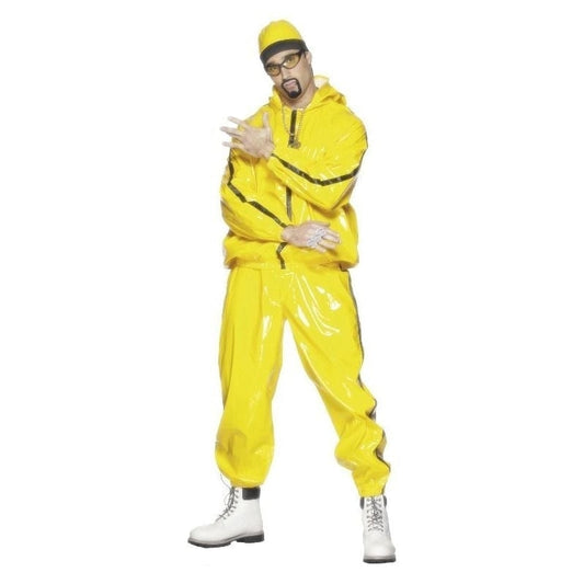 Rapper Suit Ali G Adult Yellow PVC Tracksuit 2