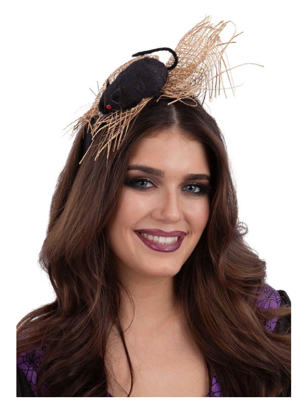 Rat Burlap Headband Halloween Witch Hat 1