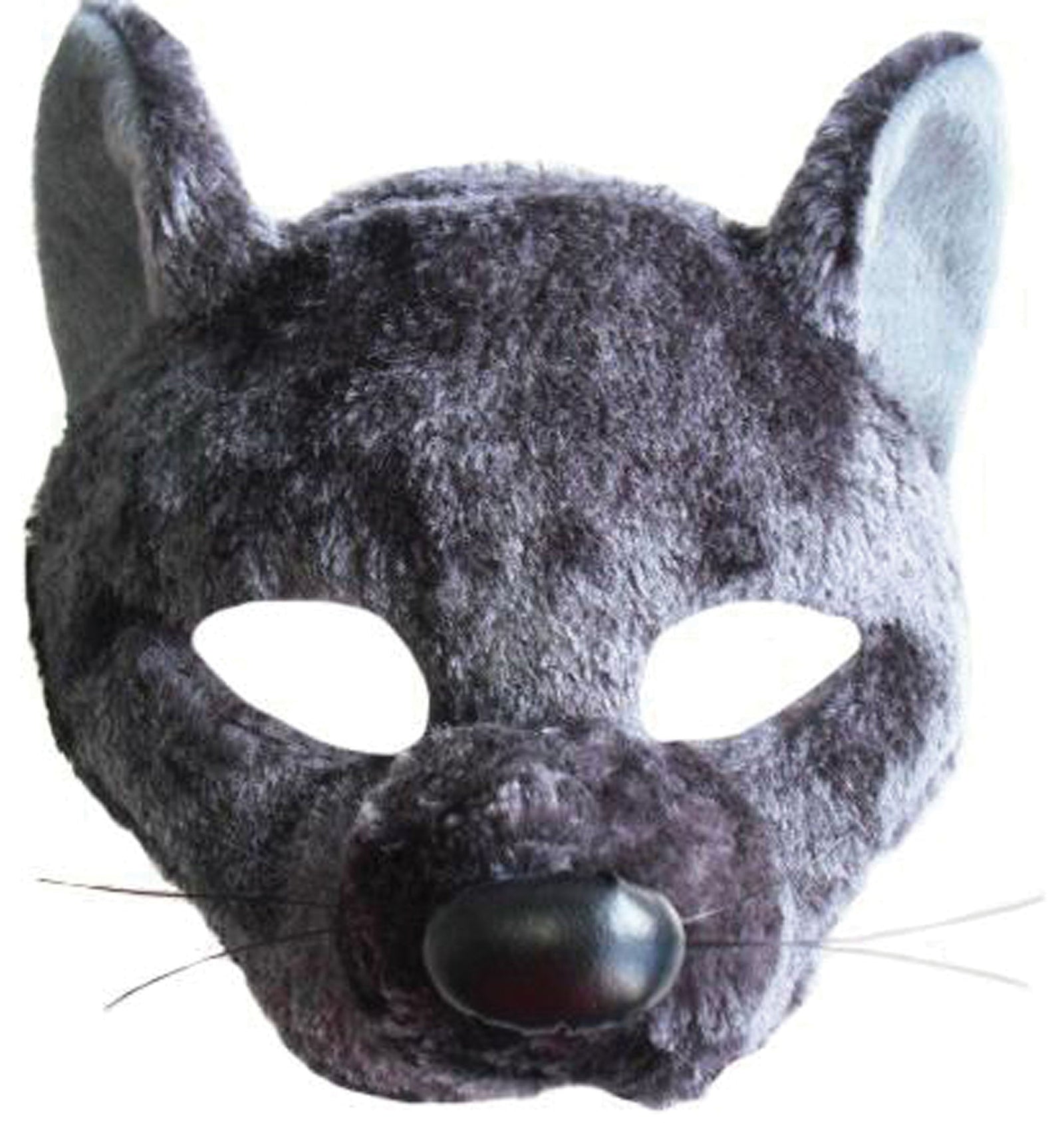 Rat Mask on Headband with Sound Grey Fur Design 1