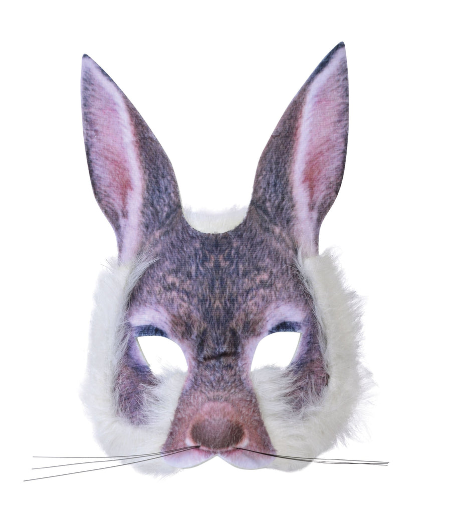 Realistic Fur Bunny Rabbit March Hare Face Mask_1
