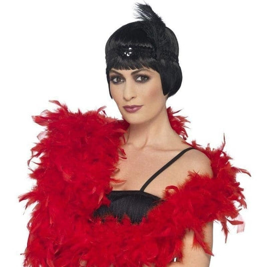 Red Boa Feather 180cm Long 80 Gram Adult Costume Accessory 2