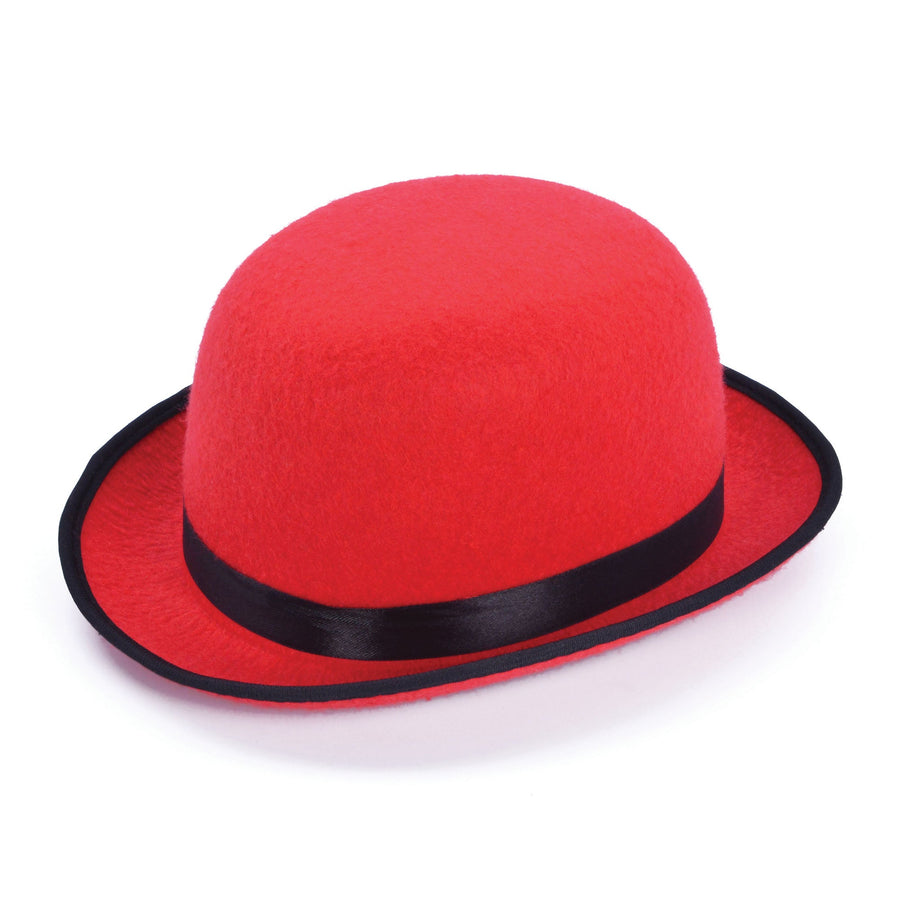 Red Bowler Hat Adult Costume Accessory_1