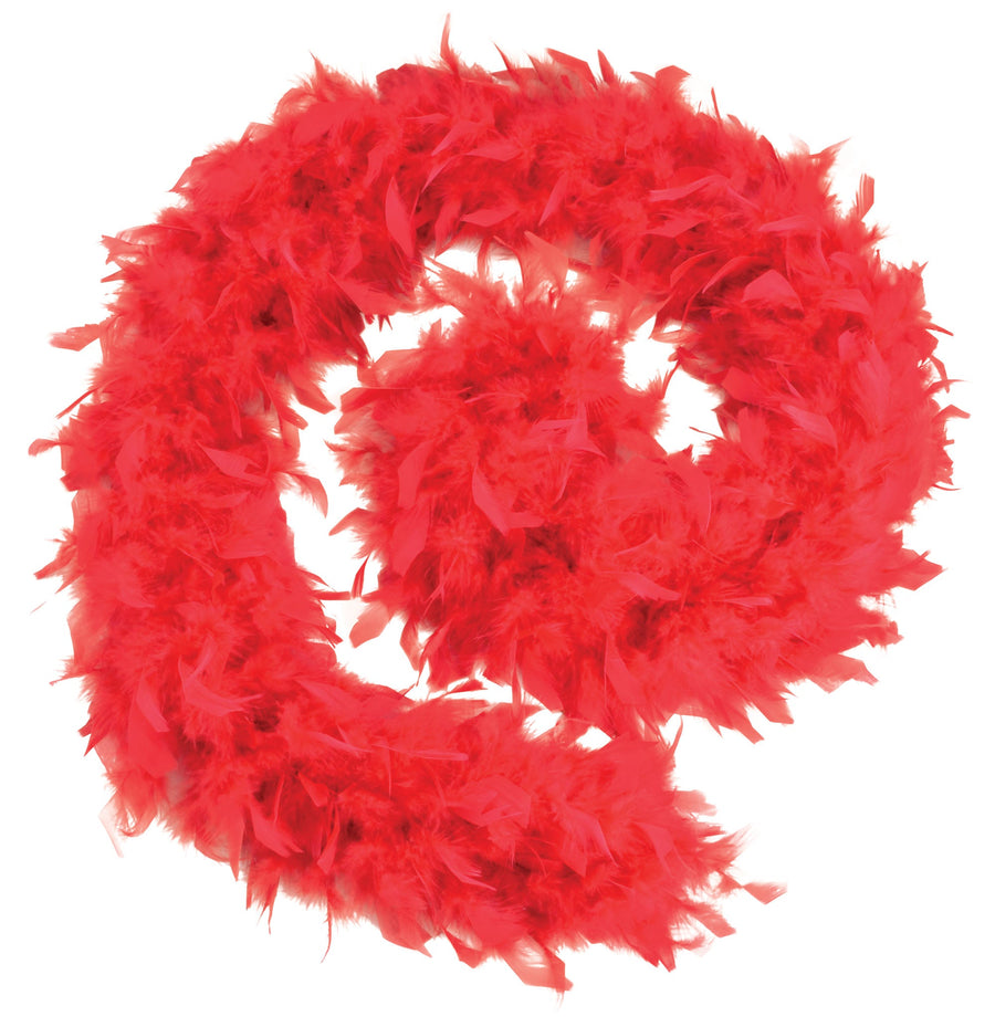 Red Feather Boa 80g Budget Costume Accessory_1