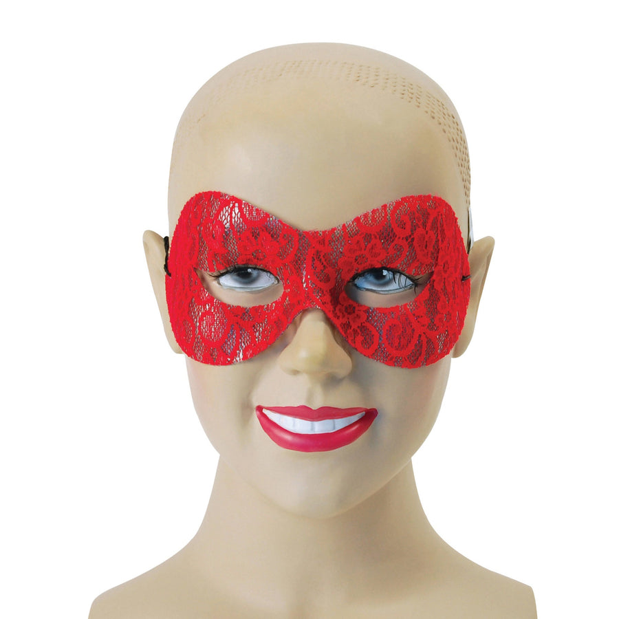 Red Lace Domino Eye Masks Unisex_1