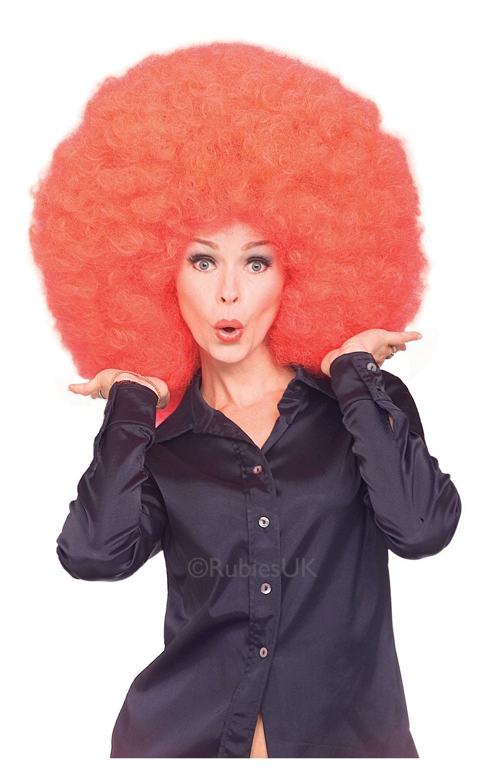 Red Oversize Afro Clown Wig 1