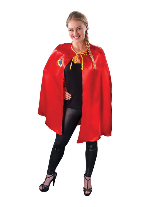 Red Superhero Cape Adult Costume 2