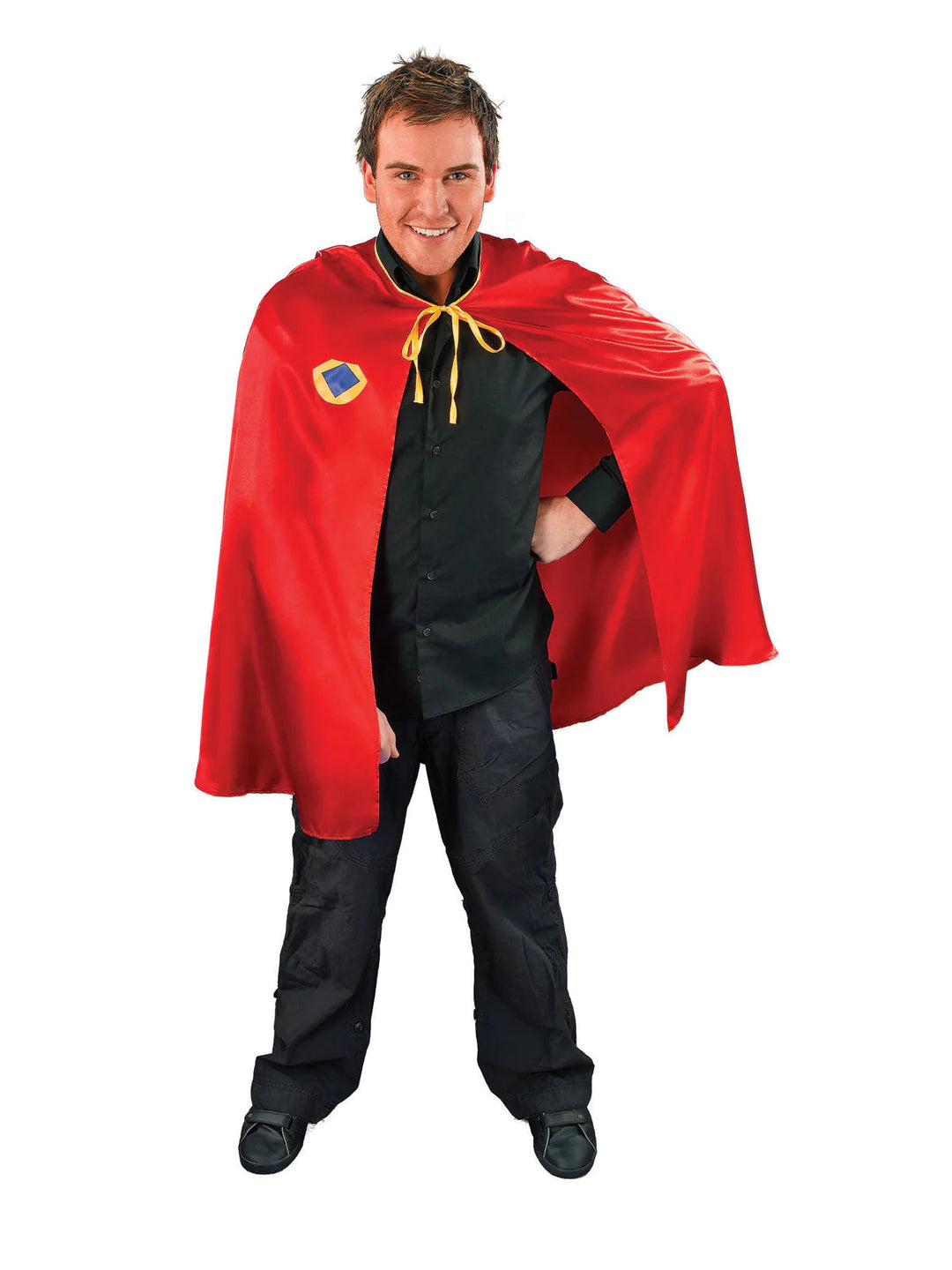 Red Superhero Cape Adult Costume_1