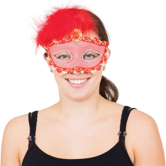 Red Tall Feather Eyemask Eye Masks 1