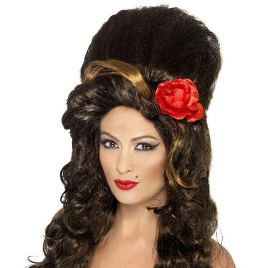 Rehab Wig Brown Large Beehive Adult Costume Accessory 2