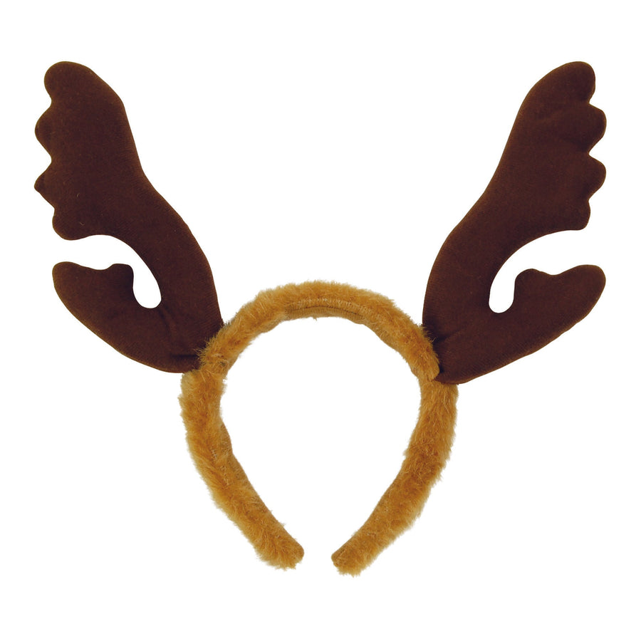 Reindeer Antlers Brown Fur Costume Accessories Unisex_1