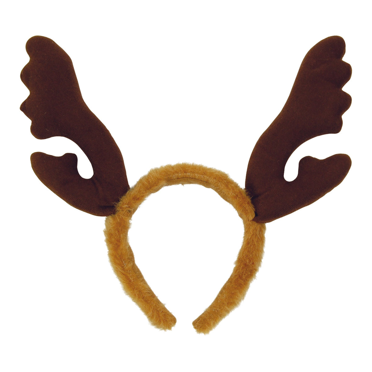 Reindeer Antlers Brown Fur Costume Accessories Unisex 1
