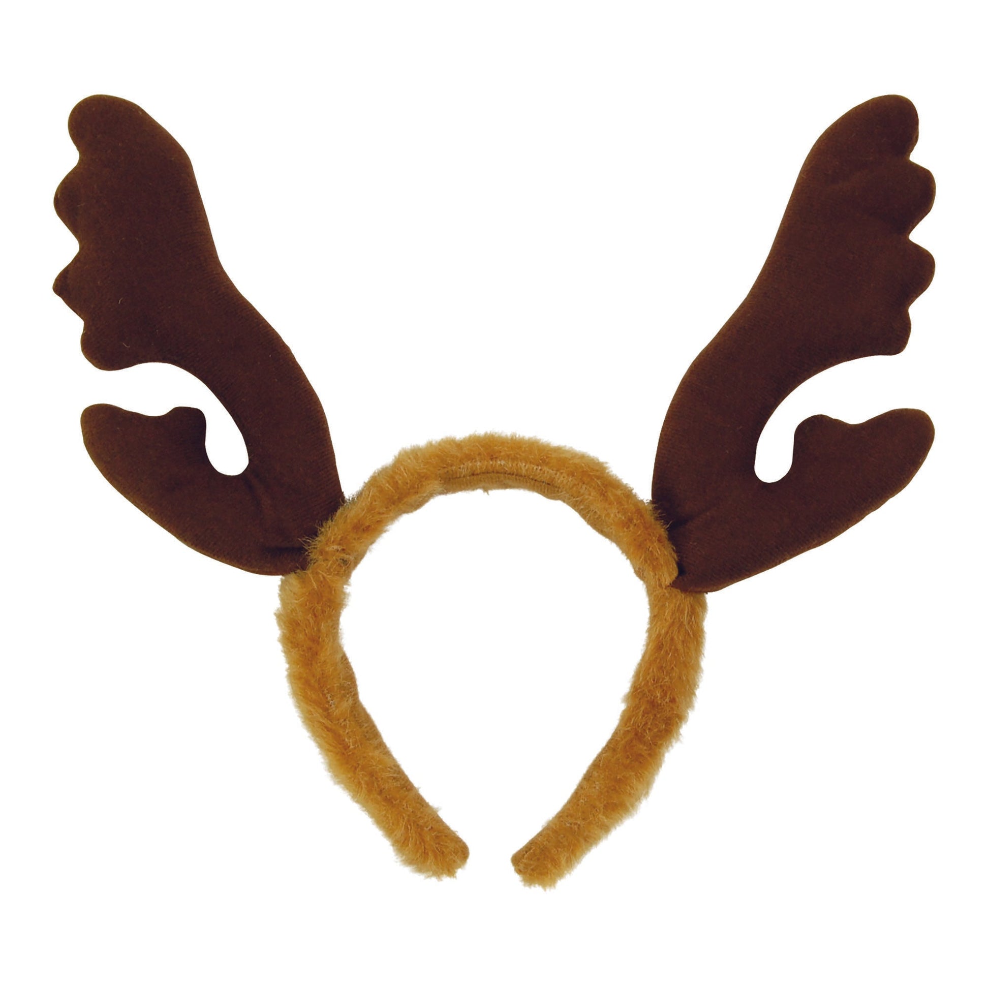 Reindeer Antlers Brown Fur Costume Accessories Unisex 1