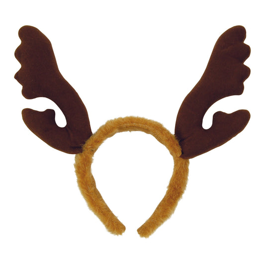 Reindeer Antlers Brown Fur Costume Accessories Unisex 1