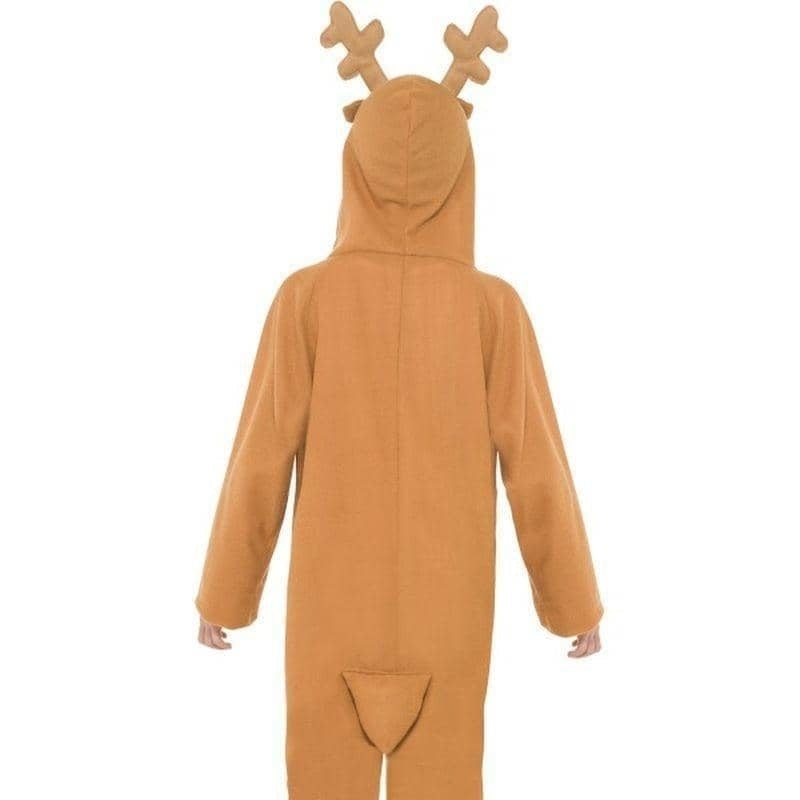 Reindeer Costume Kids Brown Hooded Jumpsuit_2