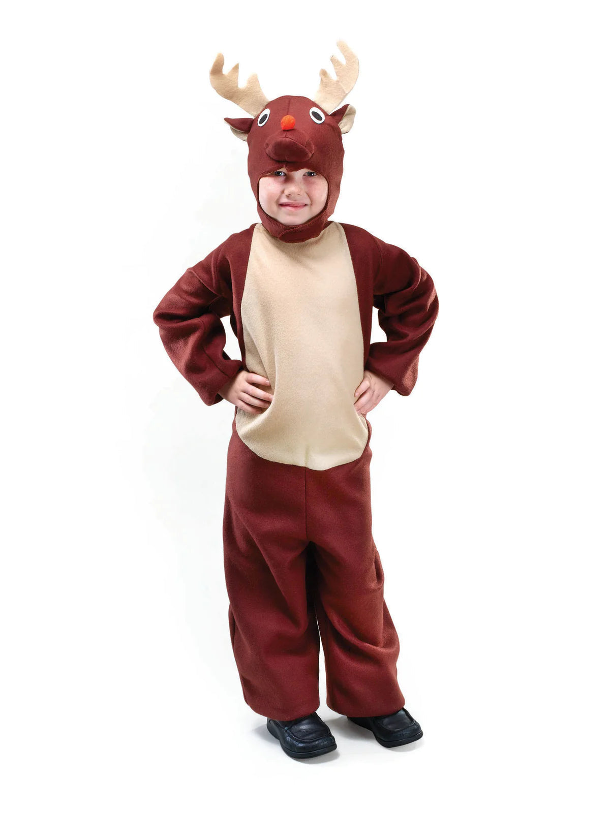 Reindeer Costume Kids Rudolf Red Nose 1