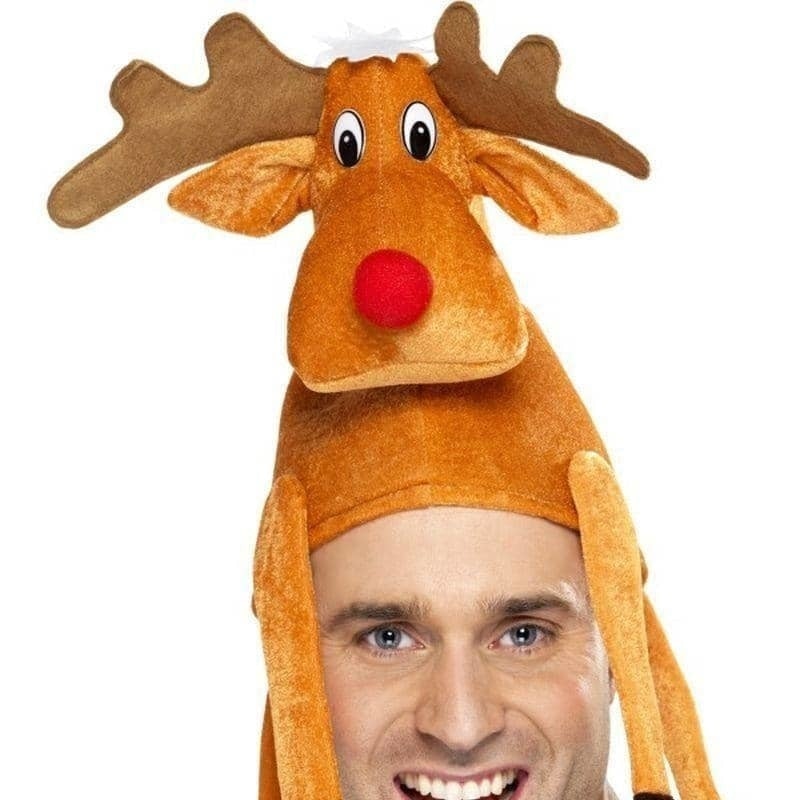 Reindeer Hat Adult Brown_1