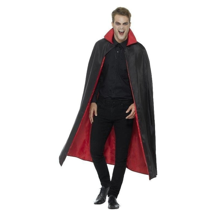 Size Chart Reversible Vampire Cape Adult Black Red