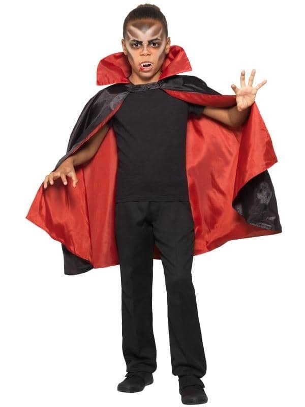 Reversible Vampire Cape Child Black Red 1