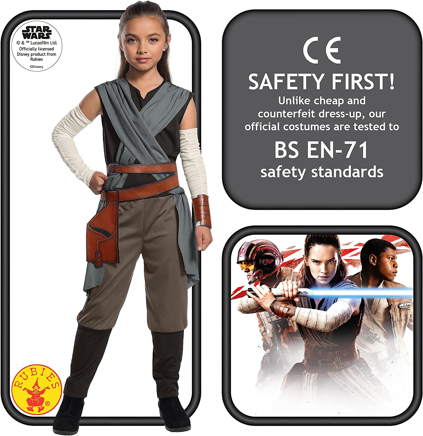 Rey The Last Jedi Kids Costume Star Wars Episode Viii: 2