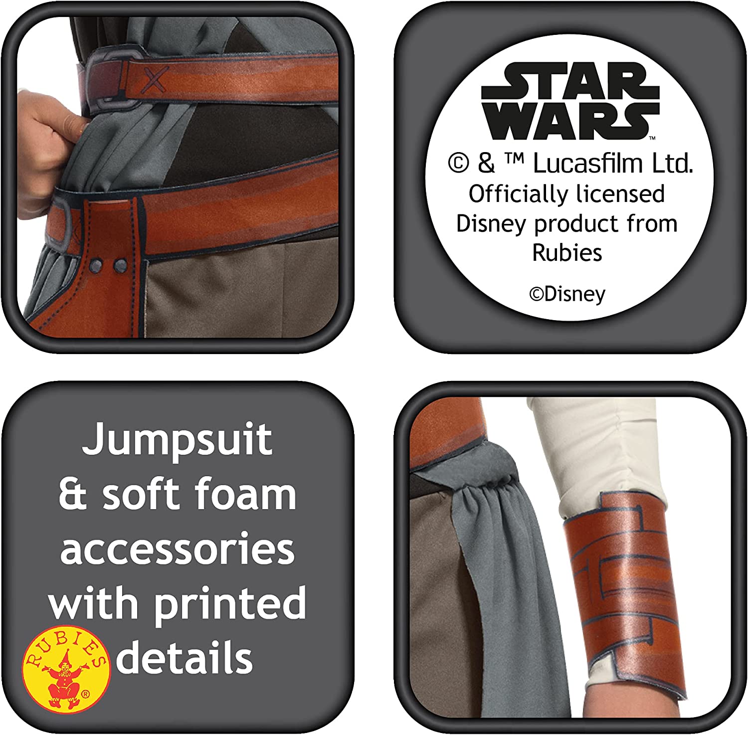 Rey The Last Jedi Kids Costume Star Wars Episode Viii: 3