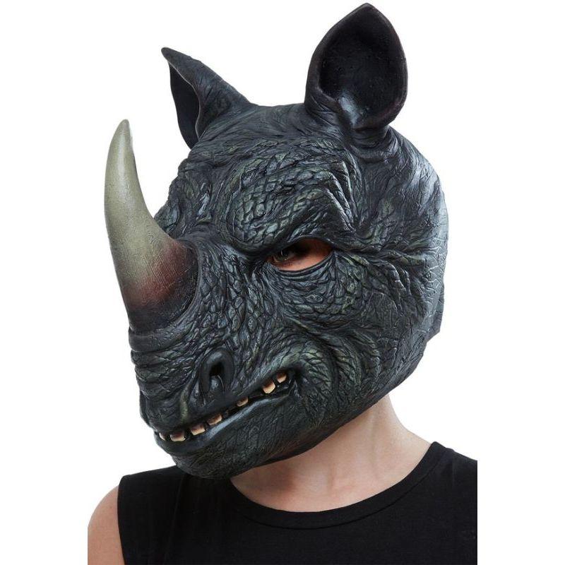 Rhino Latex Mask Adult Grey_1