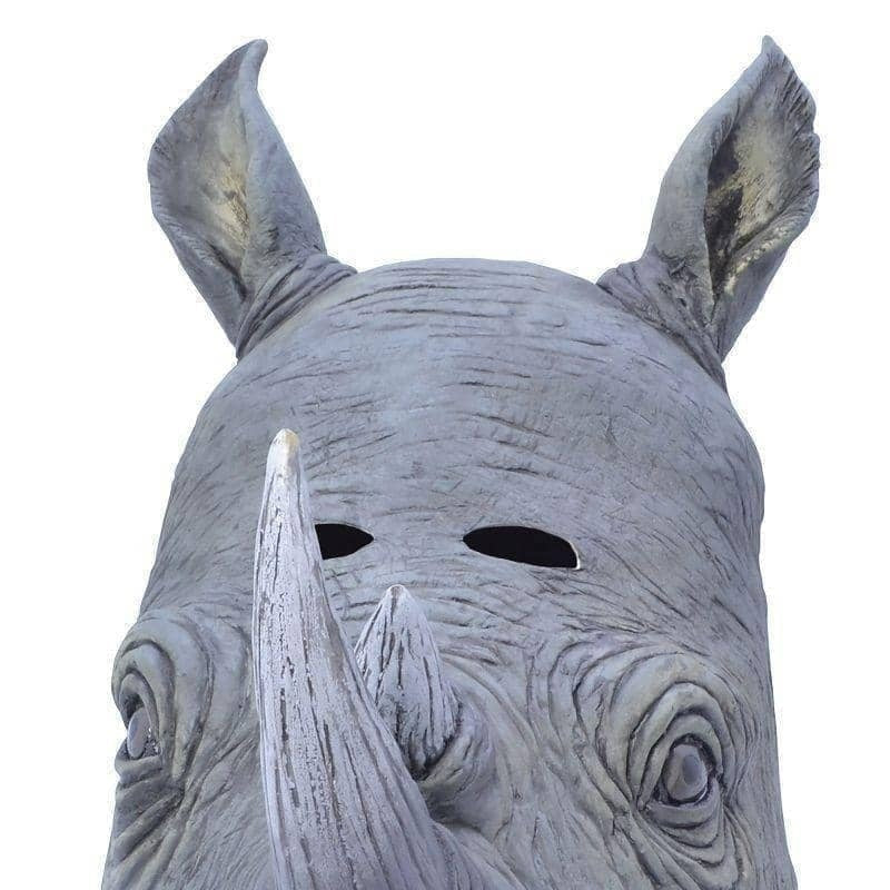 Rhino Mask Overhead Rubber Adult Safari Disguise 2