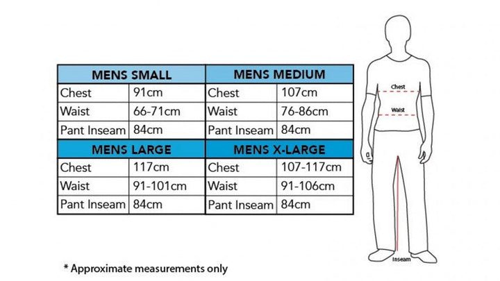 Size Chart Rick And Morty Costume Top for Adults