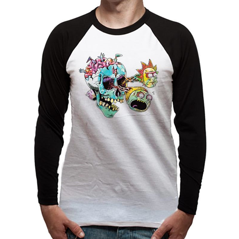Rick and Morty Skull Eyes Baseball Shirt Long Sleeve Adult 1