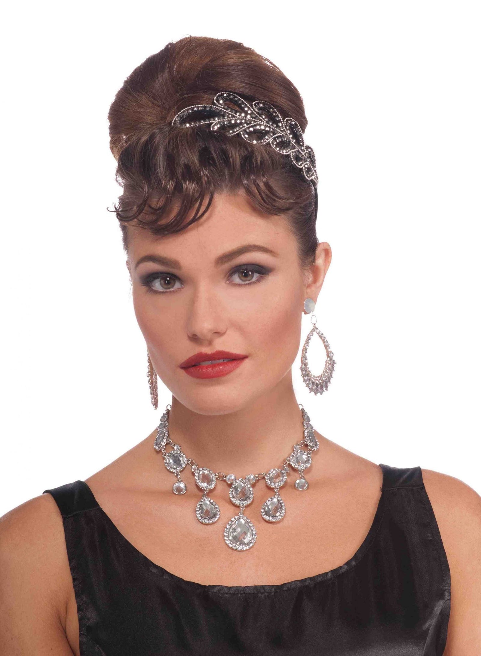 Rihnestone Necklace Vintage Costume Accessories Female 1