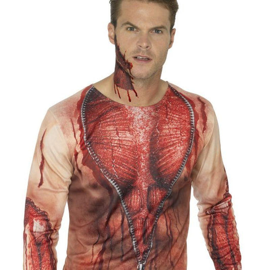 Ripped Skin T Shirt Adult Flesh 1