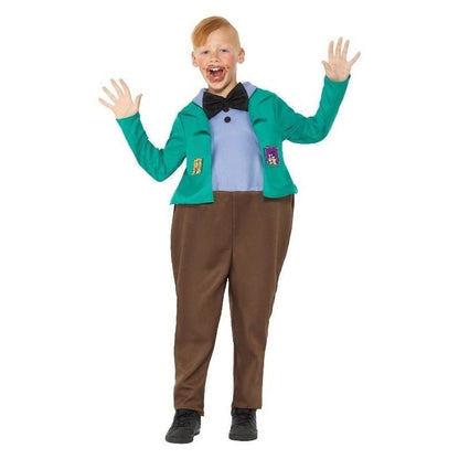 Roald Dahl Deluxe Augustus Gloop Costume Kids Green 2
