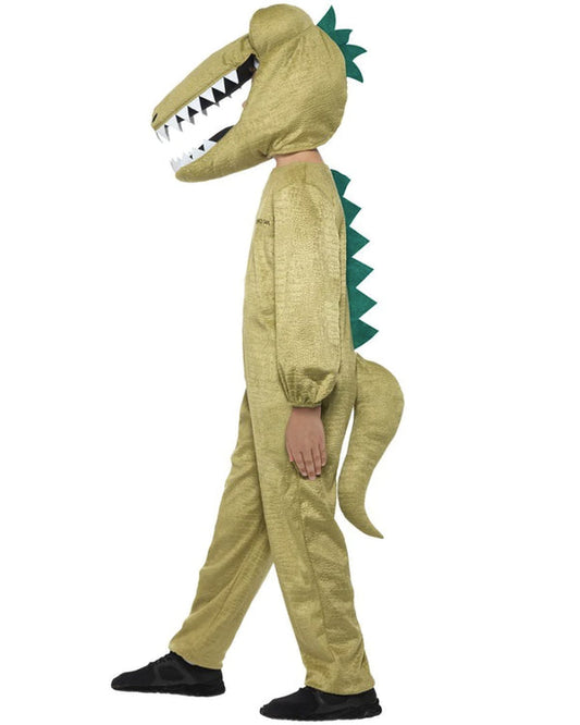 Roald Dahl Enormous Crocodile Costume Kids Green Jumpsuit 2