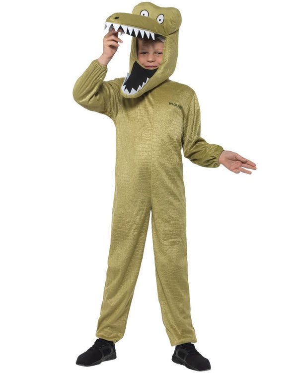 Roald Dahl Enormous Crocodile Costume Kids Green Jumpsuit 4