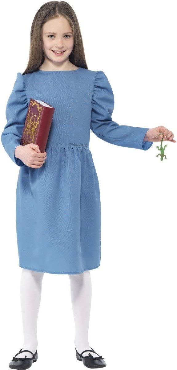 Roald Dahl Matilda Licensed Costume Kids Blue Dress 1