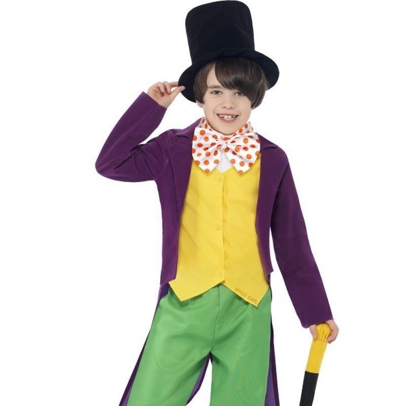 Roald Dahl Willy Wonka Licensed Costume Kids Green Yellow 1
