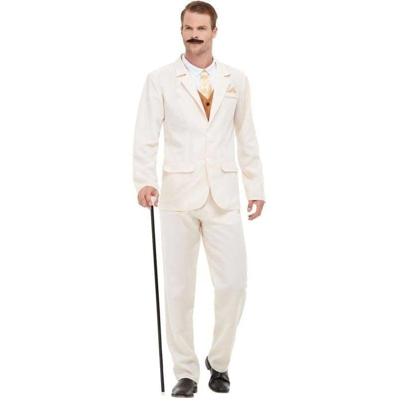 Roaring 20s Gent Costume Adult White 4