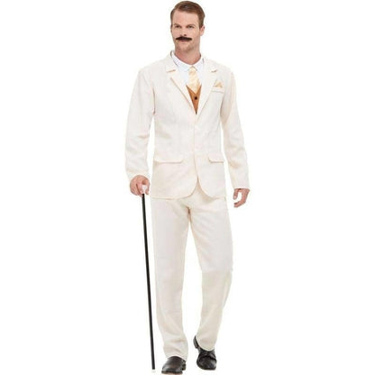 Roaring 20s Gent Costume Adult White 4