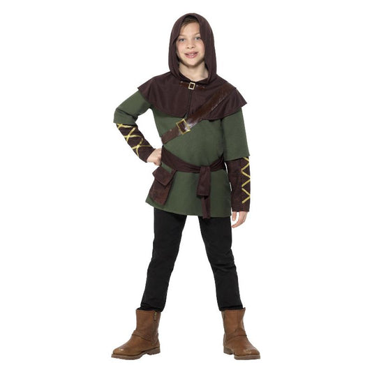 Robin Hood Boy Costume Green and Brown Child Green Arrow Archer 1
