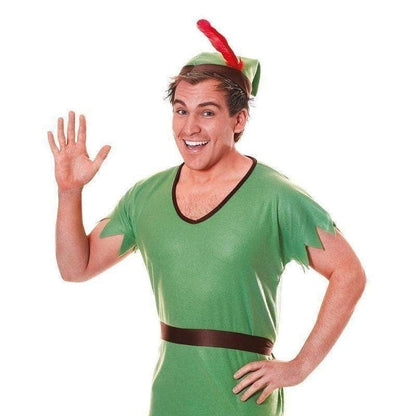 Robin Hood Elf Adult Costume Green Tunic with Hat 3