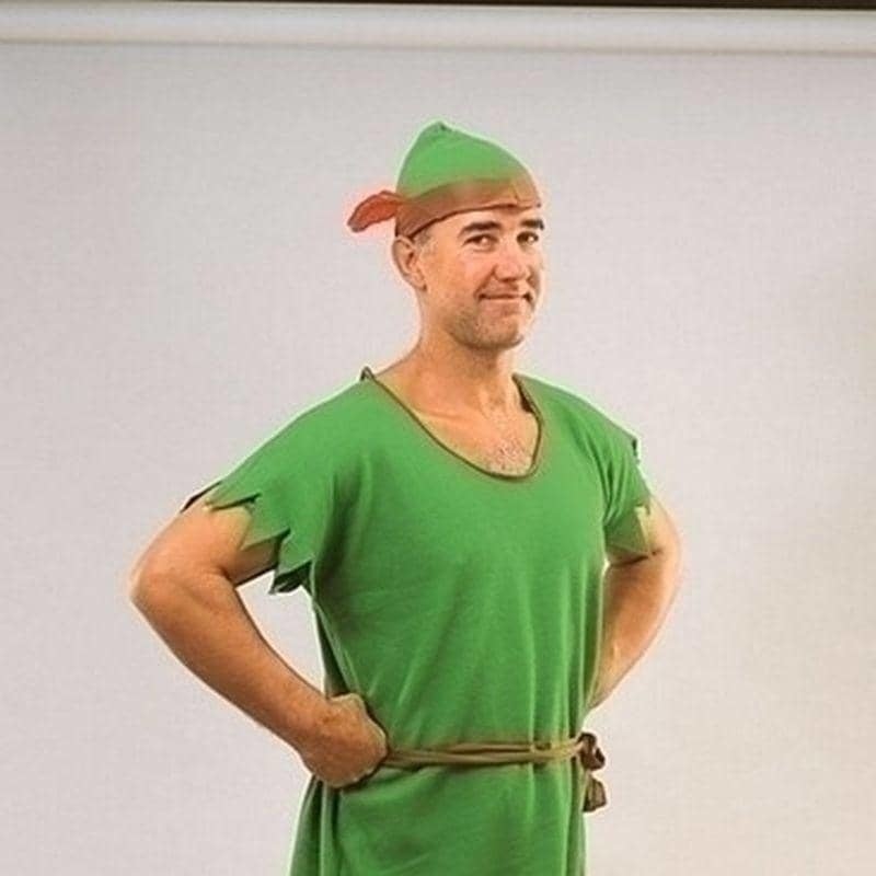 Robin Hood Elf Adult Costume Green Tunic with Hat_1