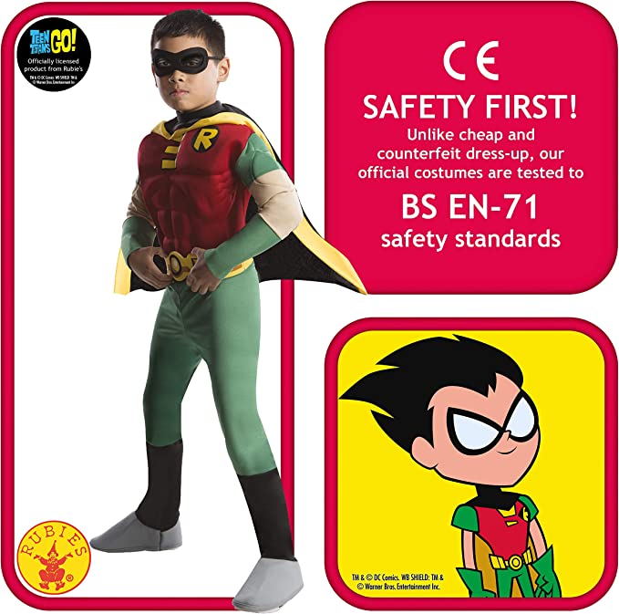 Robin Muscle Chest Kids Costume Batman DC Comics 4