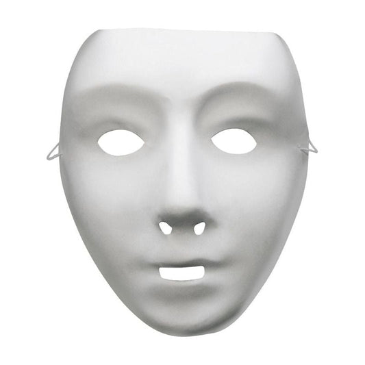 Robot Costume Mask White Elastic String Adult Costume Accessory 1