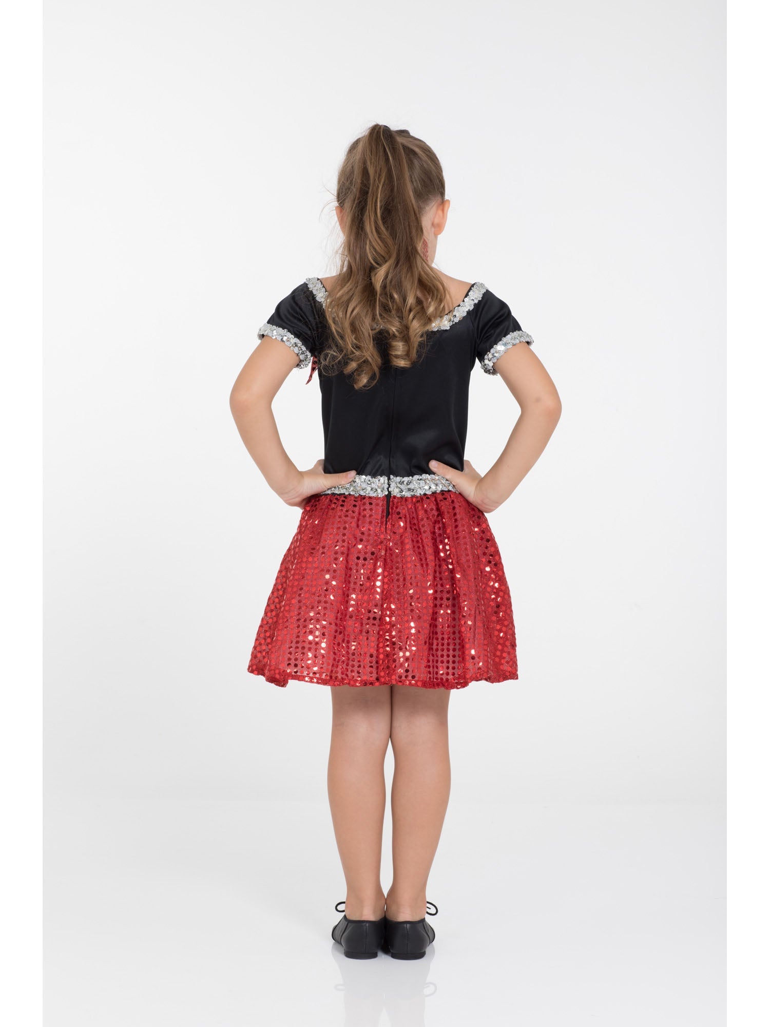 Rock and Roll Sequin Dress Red Poodle Girl 1950s Costume 3
