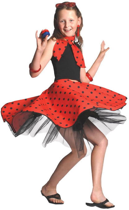Rock n Roll Skirt 50s Diner Girls Costume 3