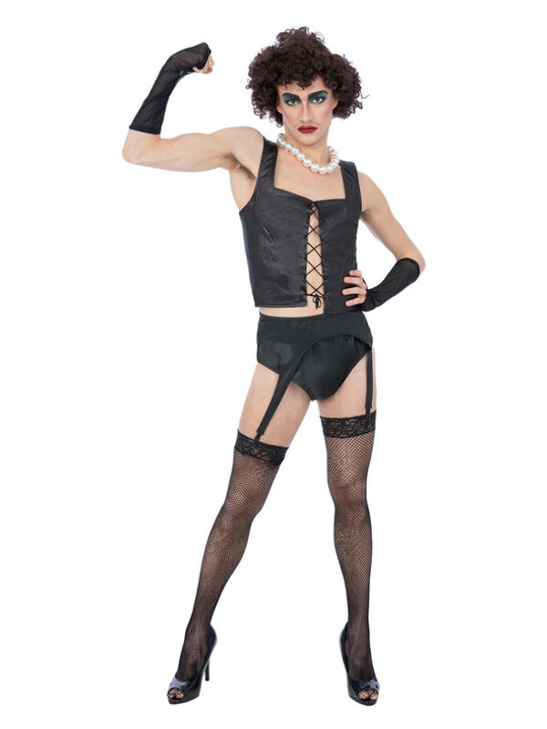 Rocky Horror Show Frank N Furter Costume Necklace Corset Glovettes Pants Suspender Belt 1