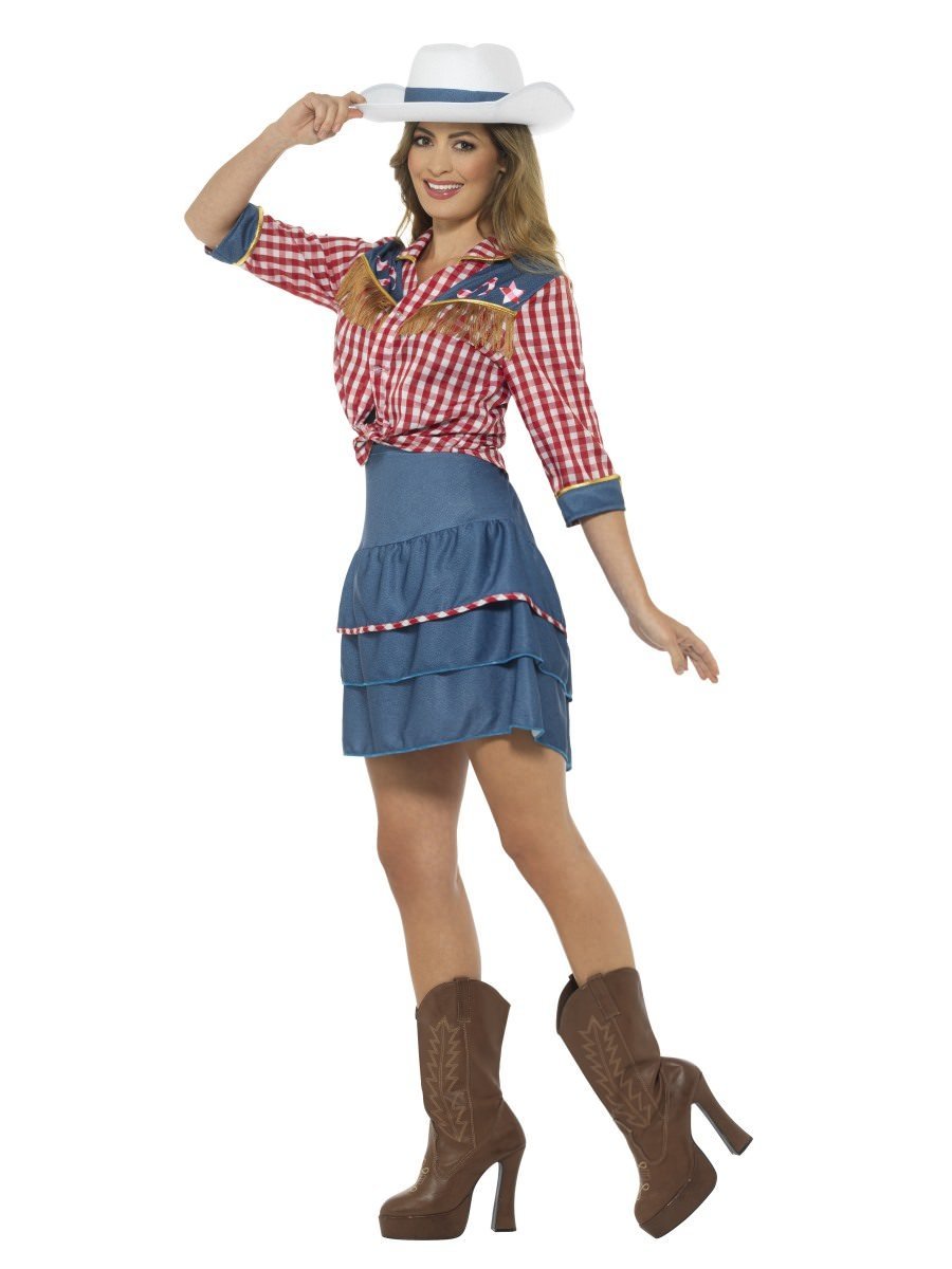Rodeo Doll Costume Adult Womens Blue_2