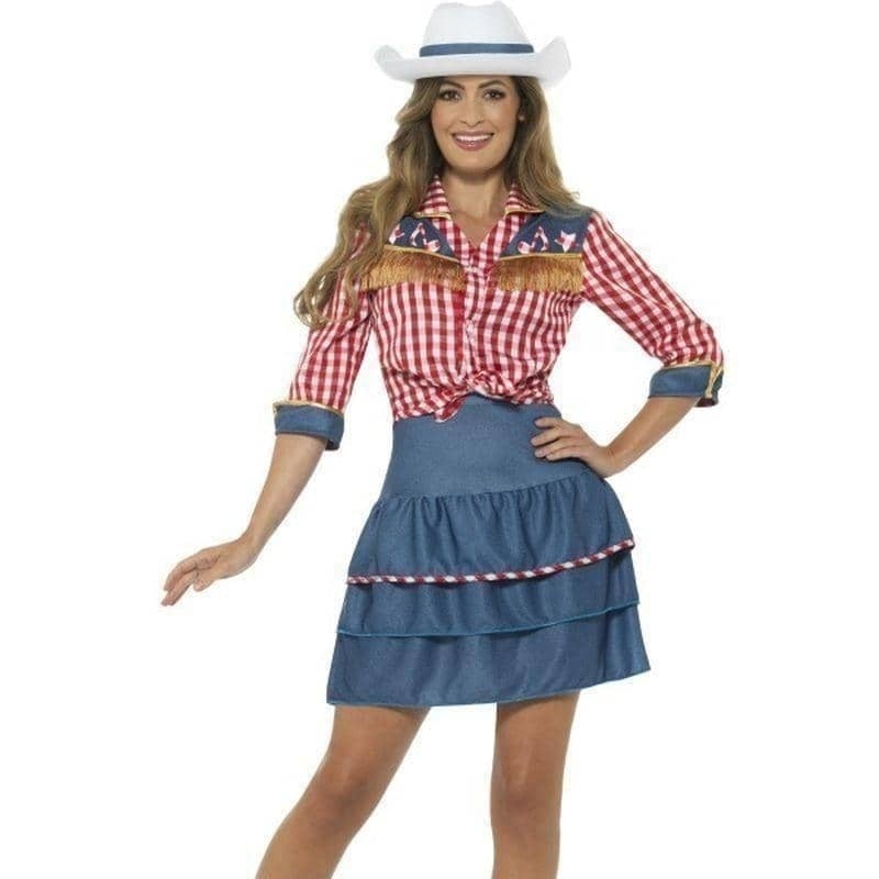 Rodeo Doll Costume Adult Womens Blue_1