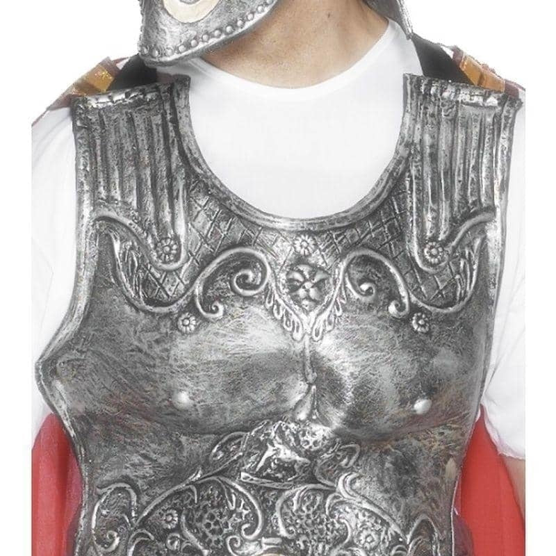 Roman Armour Breastplate Adult Silver Latex_1