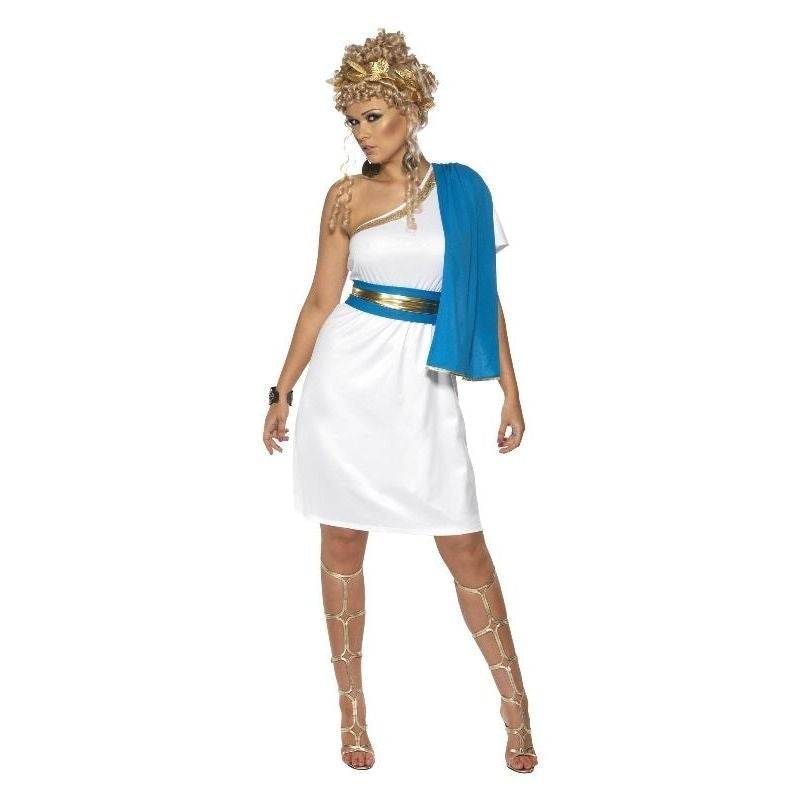 Roman Beauty Costume Adult White Blue 1