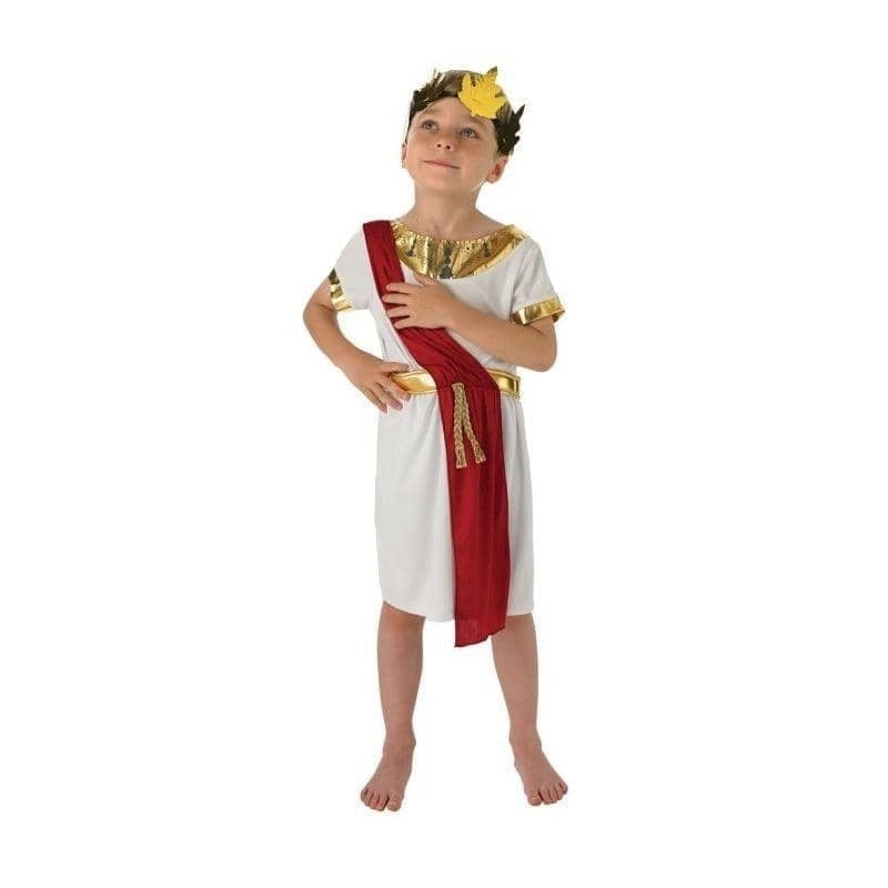 Roman Boy Costume Tunic with Sash and Wreath 1